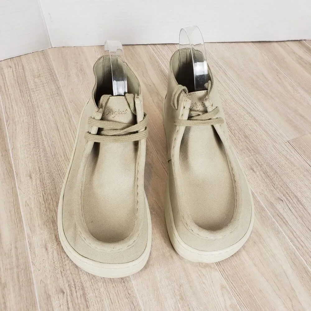 Ohne Project Pietra Chukka Barefoot Boot White Leather Spain US Sz 8.5 Women